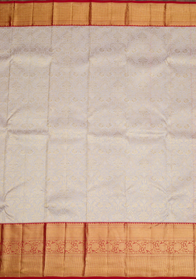 Cream Gold Zariwork Pure Silk Saree