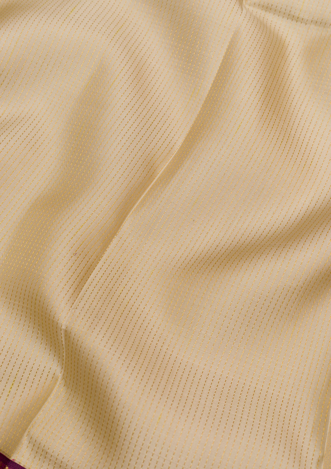 Cream Zariwork Kanjivaram Pure Silk Saree