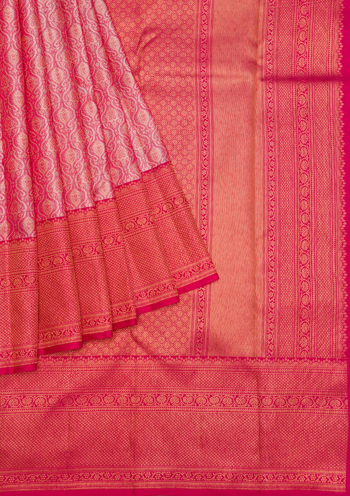Light Pink Zariwork Pure Silk Saree
