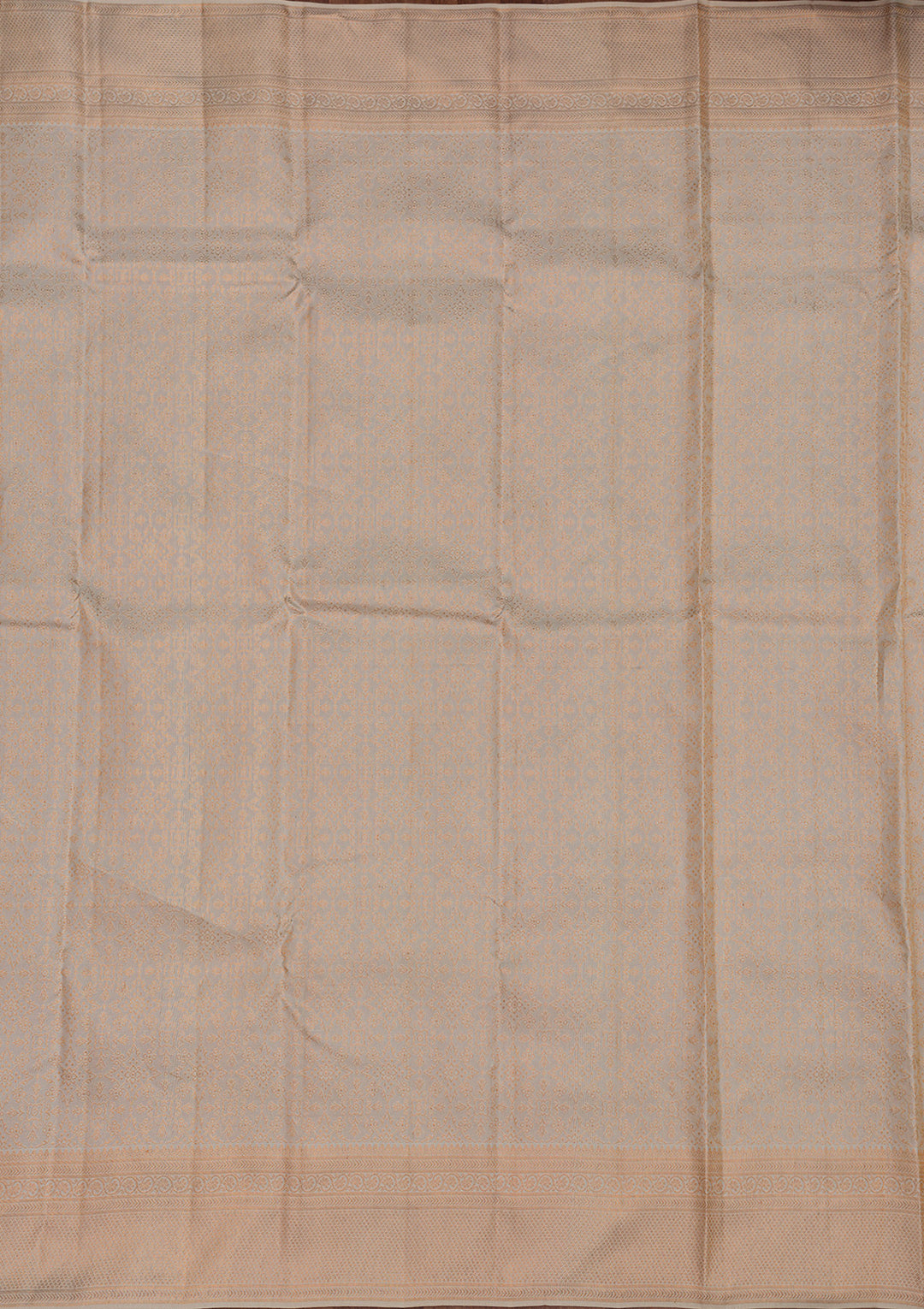 Cream Zariwork Pure Silk Saree