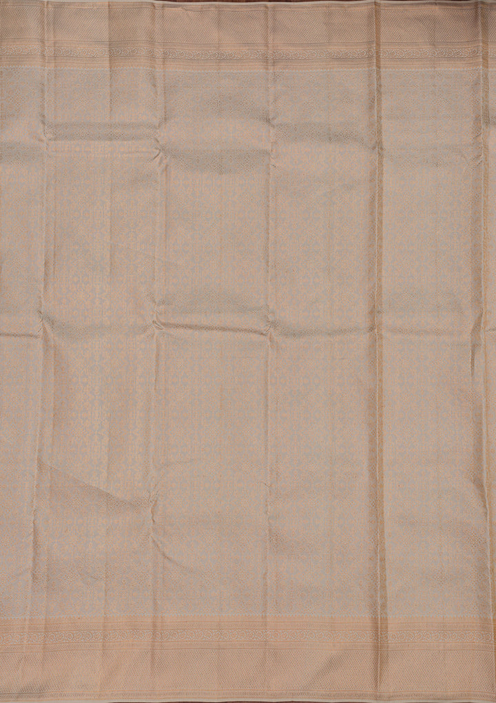 Cream Zariwork Pure Silk Saree