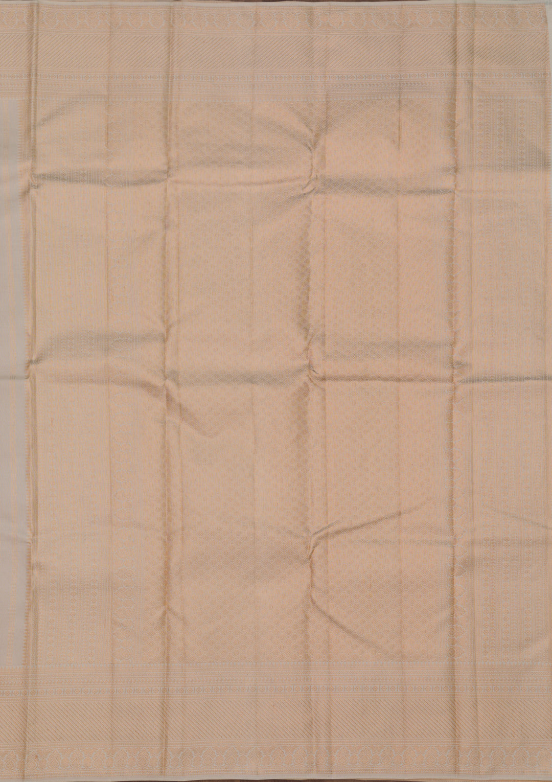 Cream Zariwork Pure Silk Saree