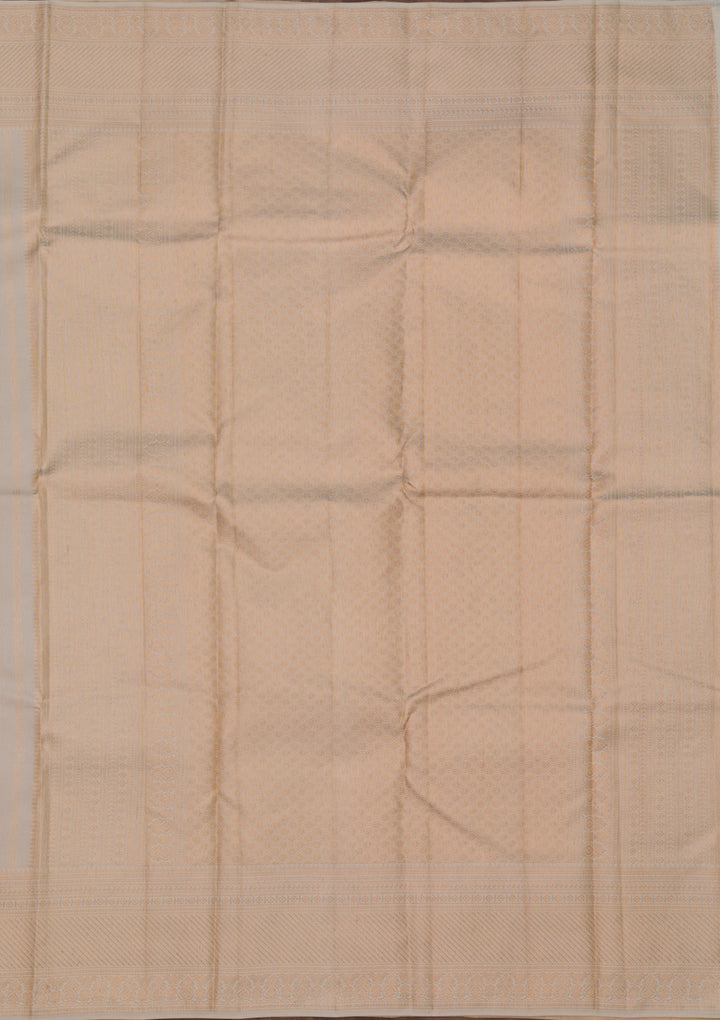 Cream Zariwork Pure Silk Saree
