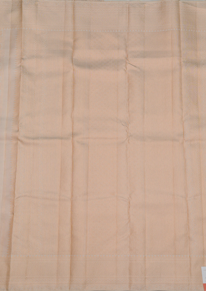 Cream Zariwork Pure Silk Saree