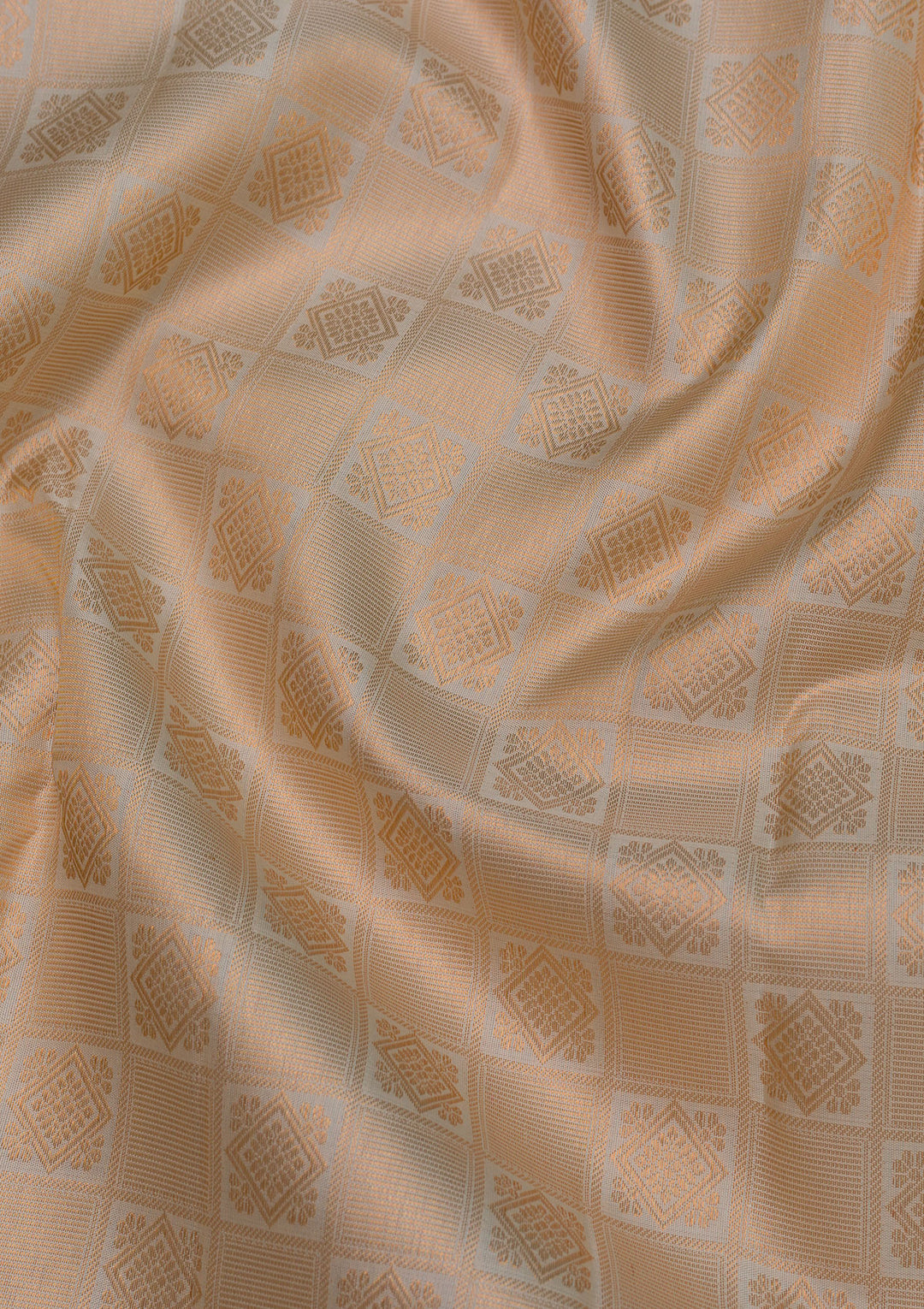 Cream Zariwork Pure Silk Saree
