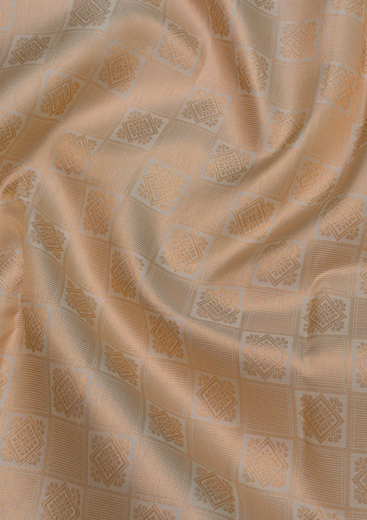Cream Zariwork Pure Silk Saree