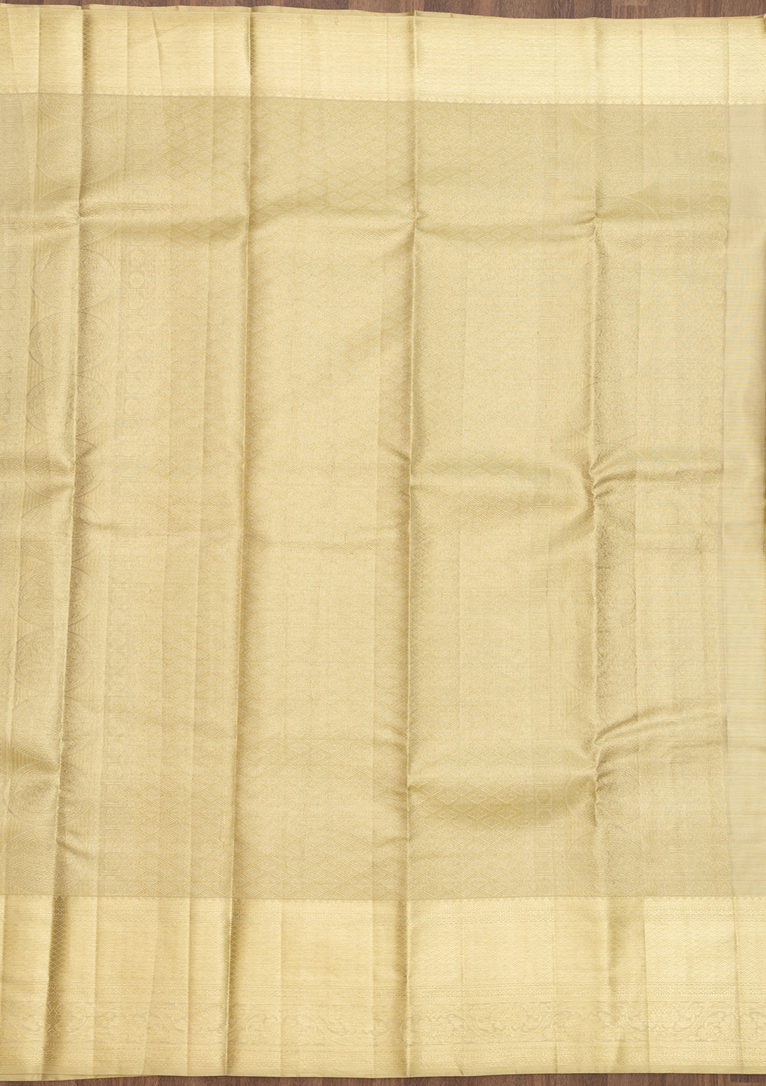 Cream Zariwork Pure Silk Saree