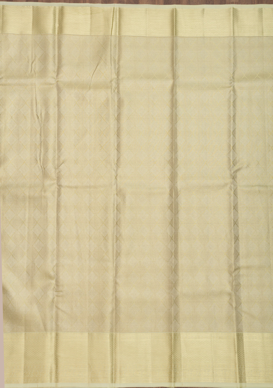 Cream Zariwork Kanjivaram Pure Silk Saree