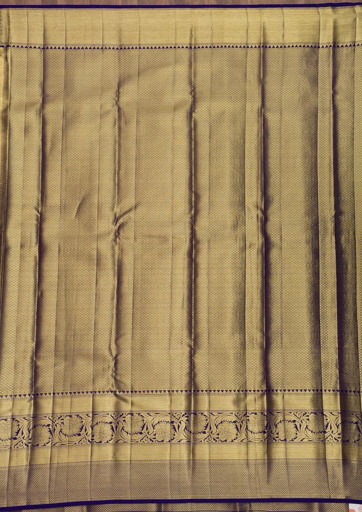 Cream Zariwork Kanjivaram Pure Silk Saree