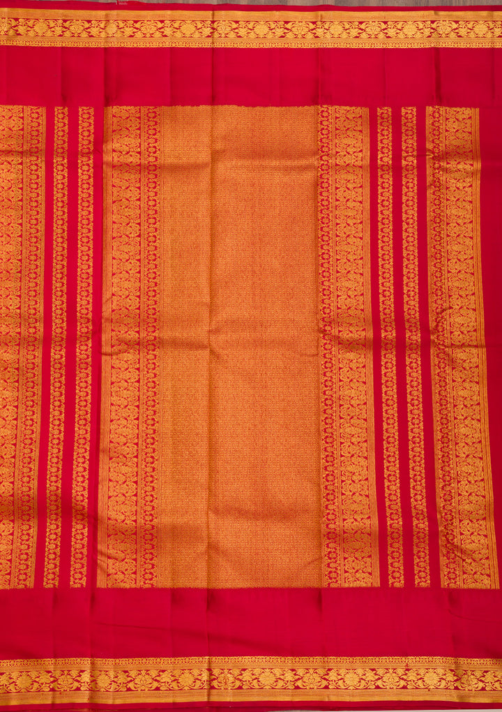 Cream Zariwork Pure Silk Saree