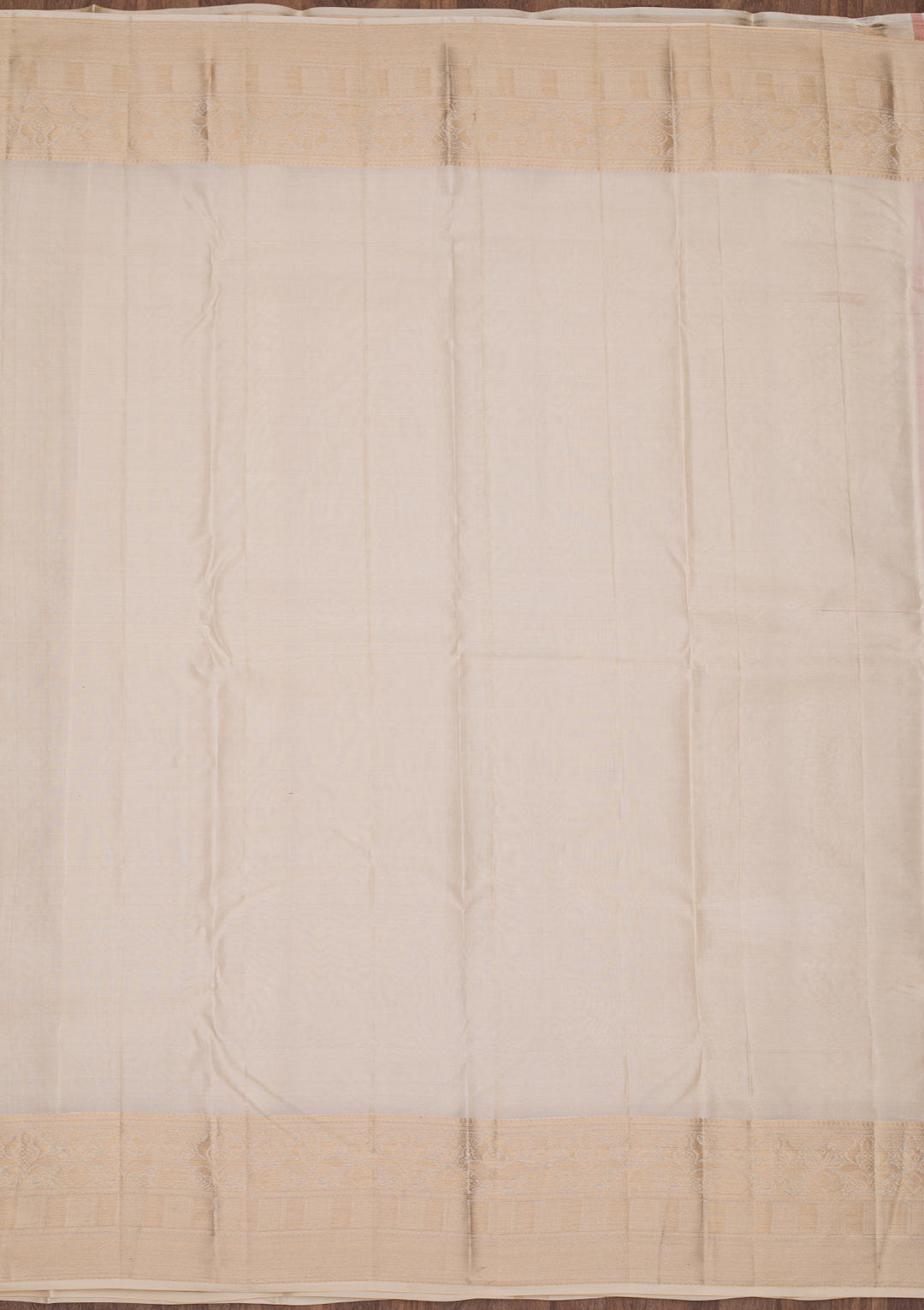 Cream Zariwork Pure Silk Saree