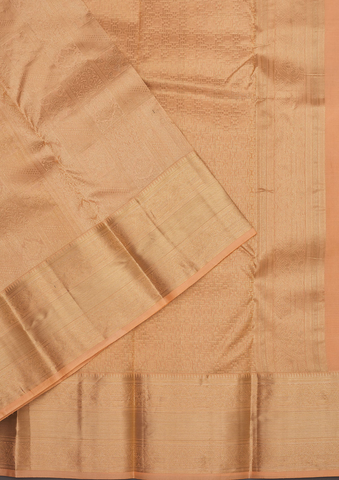 Cream Zariwork Pure Silk Saree
