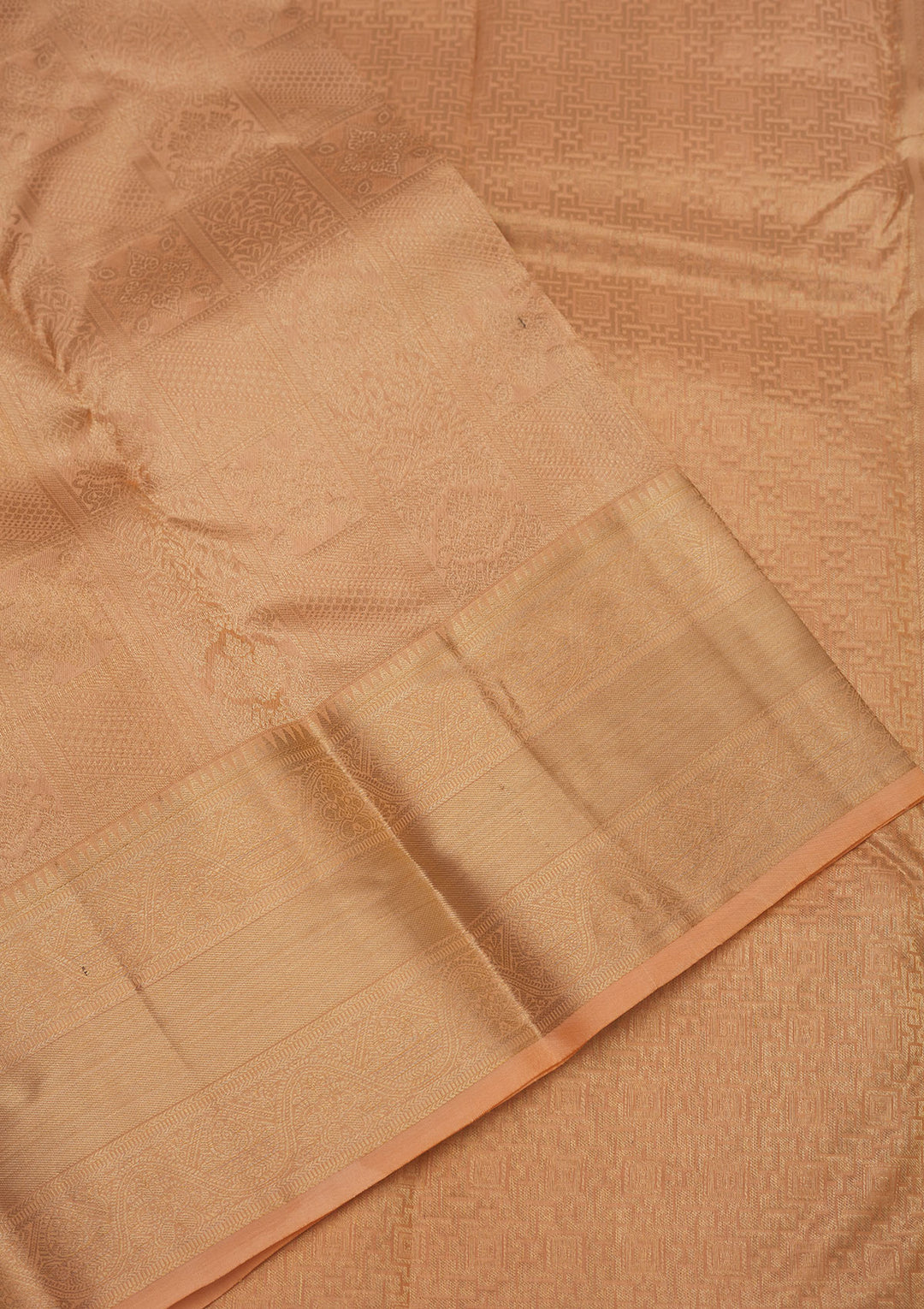 Cream Zariwork Pure Silk Saree