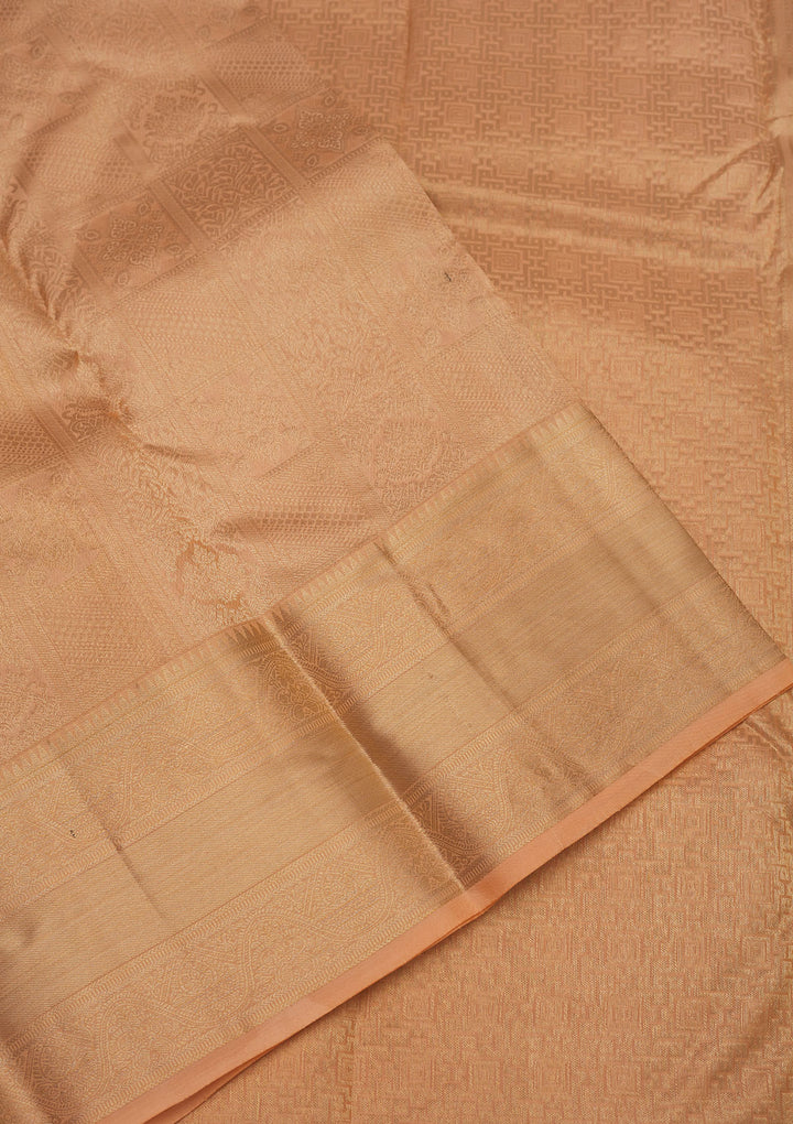 Cream Zariwork Pure Silk Saree