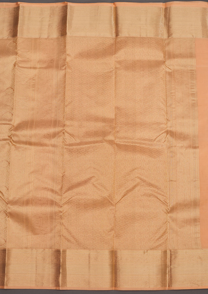 Cream Zariwork Pure Silk Saree