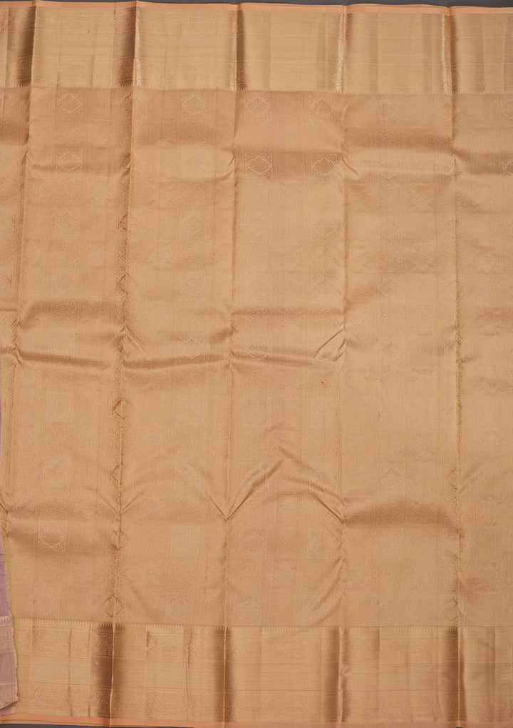 Cream Zariwork Pure Silk Saree