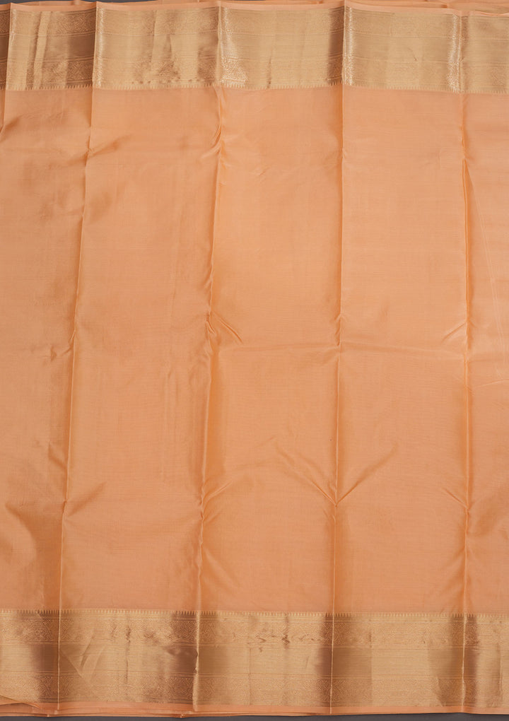 Cream Zariwork Pure Silk Saree