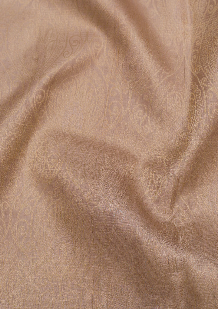 Cream Zariwork Pure Silk Saree