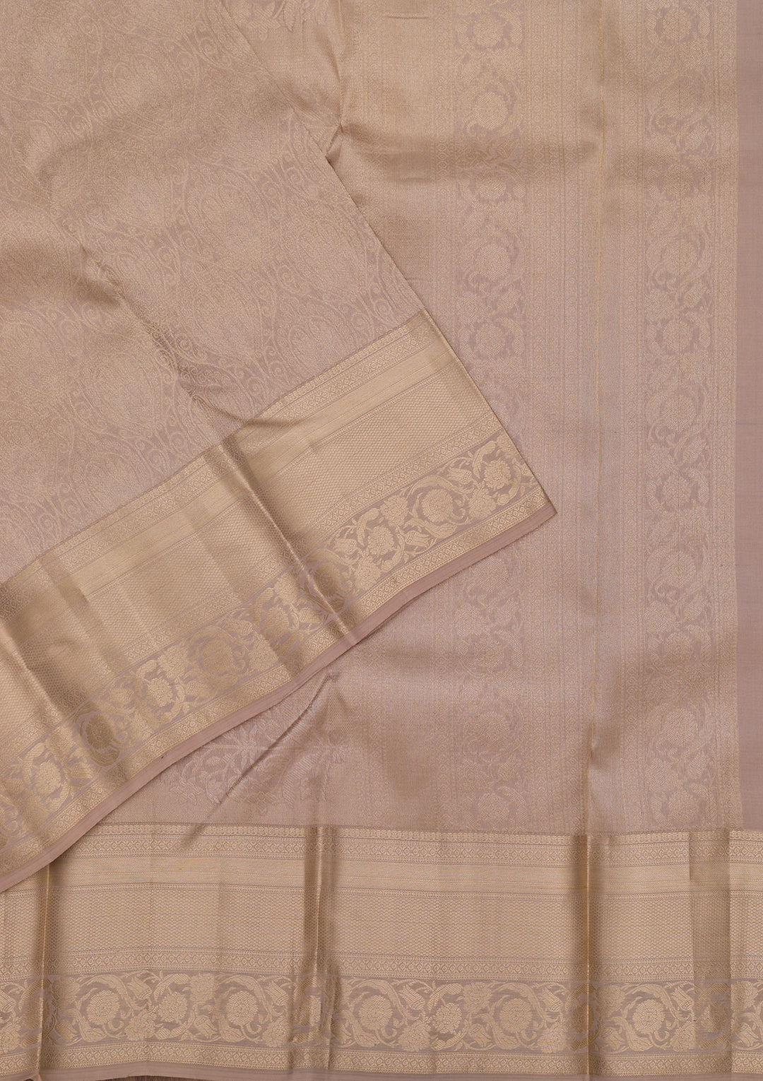 Cream Zariwork Pure Silk Saree