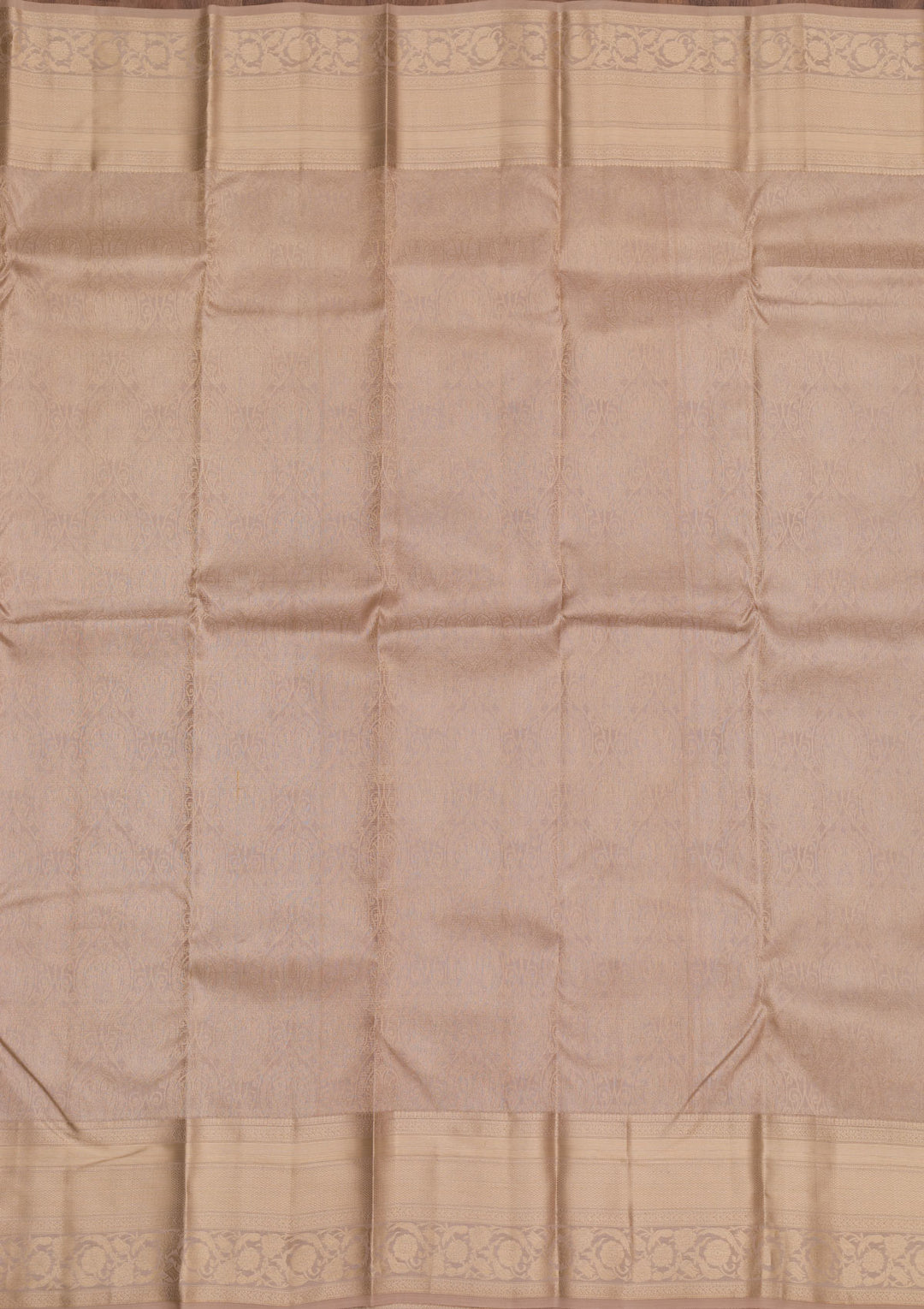 Cream Zariwork Pure Silk Saree