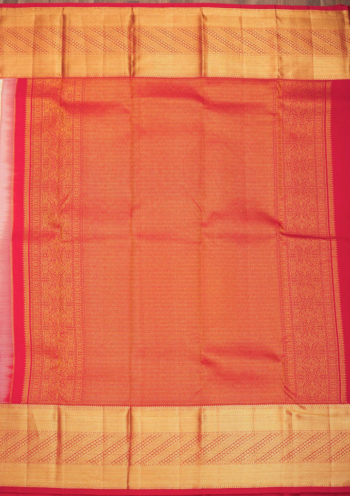 Cream Zariwork Pure Silk Saree