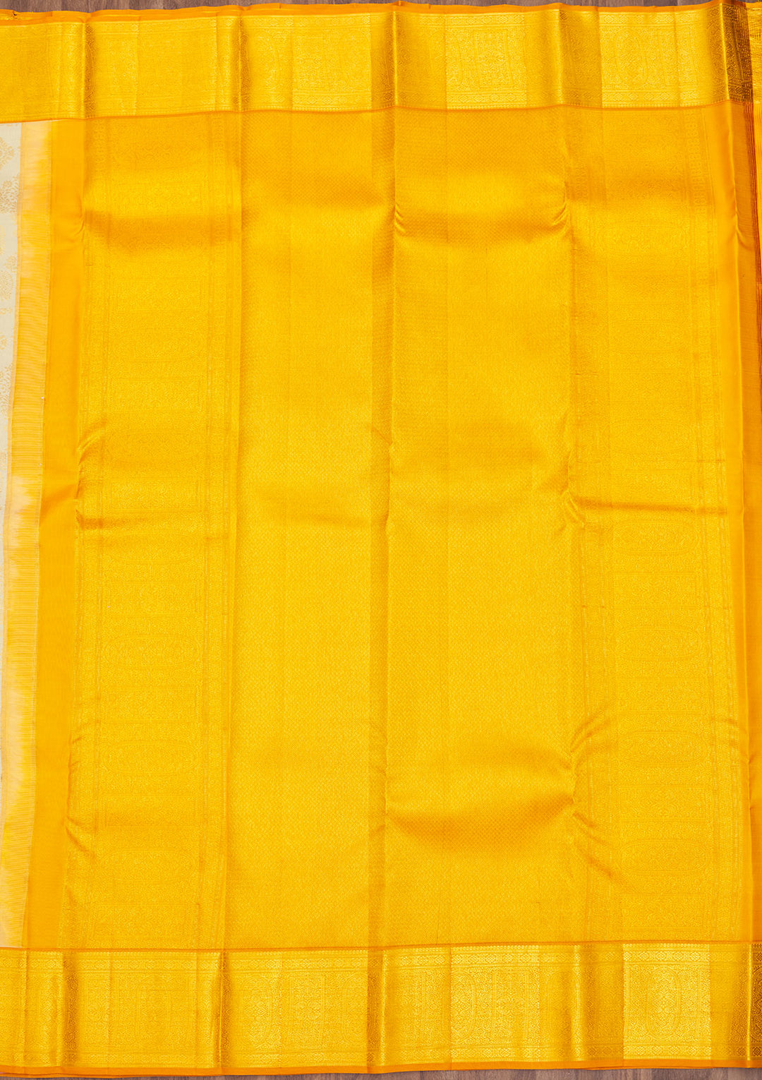 Cream Zariwork Pure Silk Saree