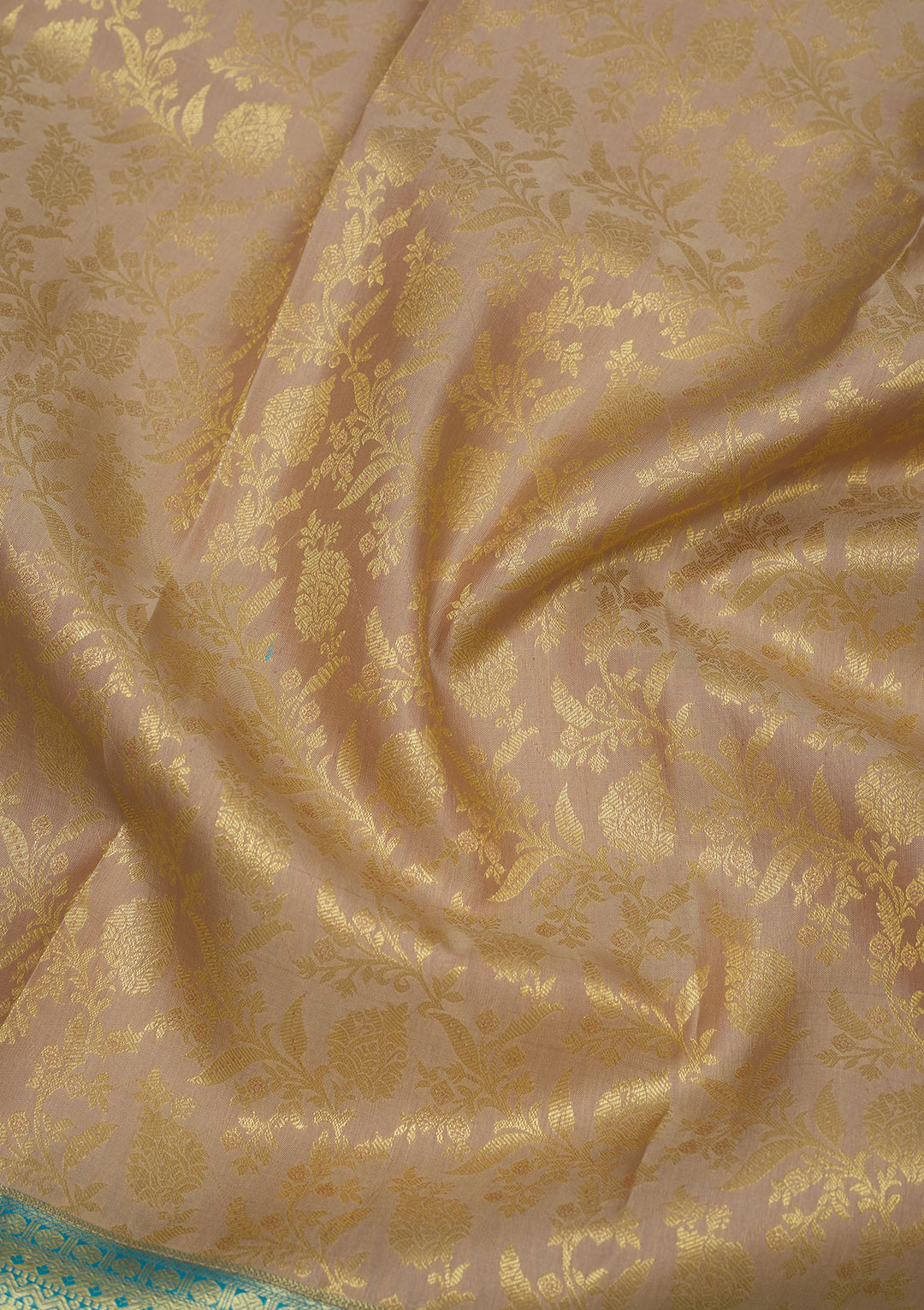 Cream Zariwork Pure Silk Saree