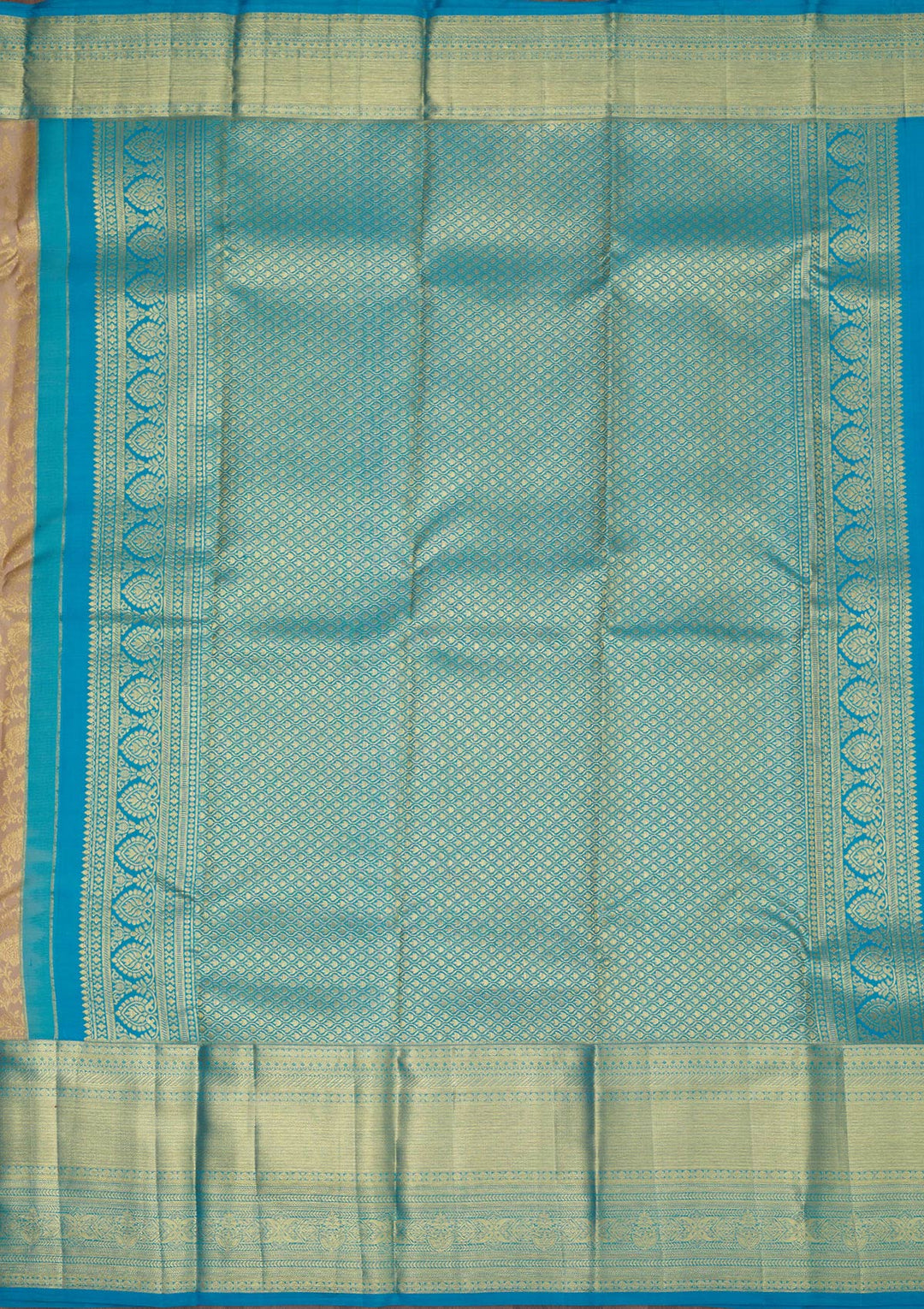 Cream Zariwork Pure Silk Saree