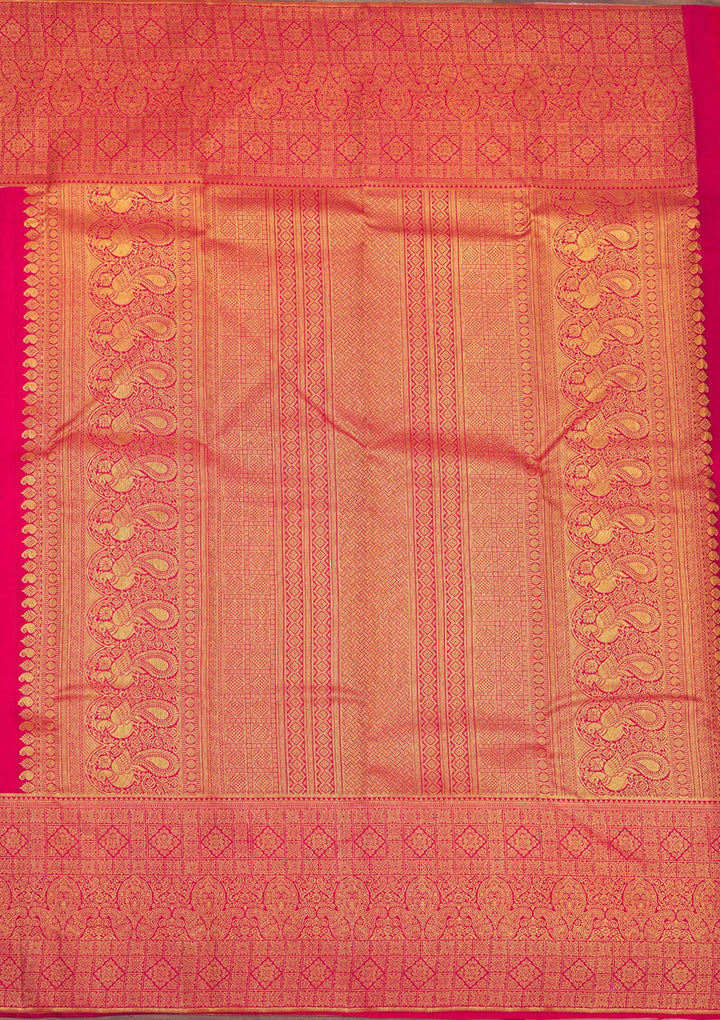 Cream Zariwork Pure Silk Saree