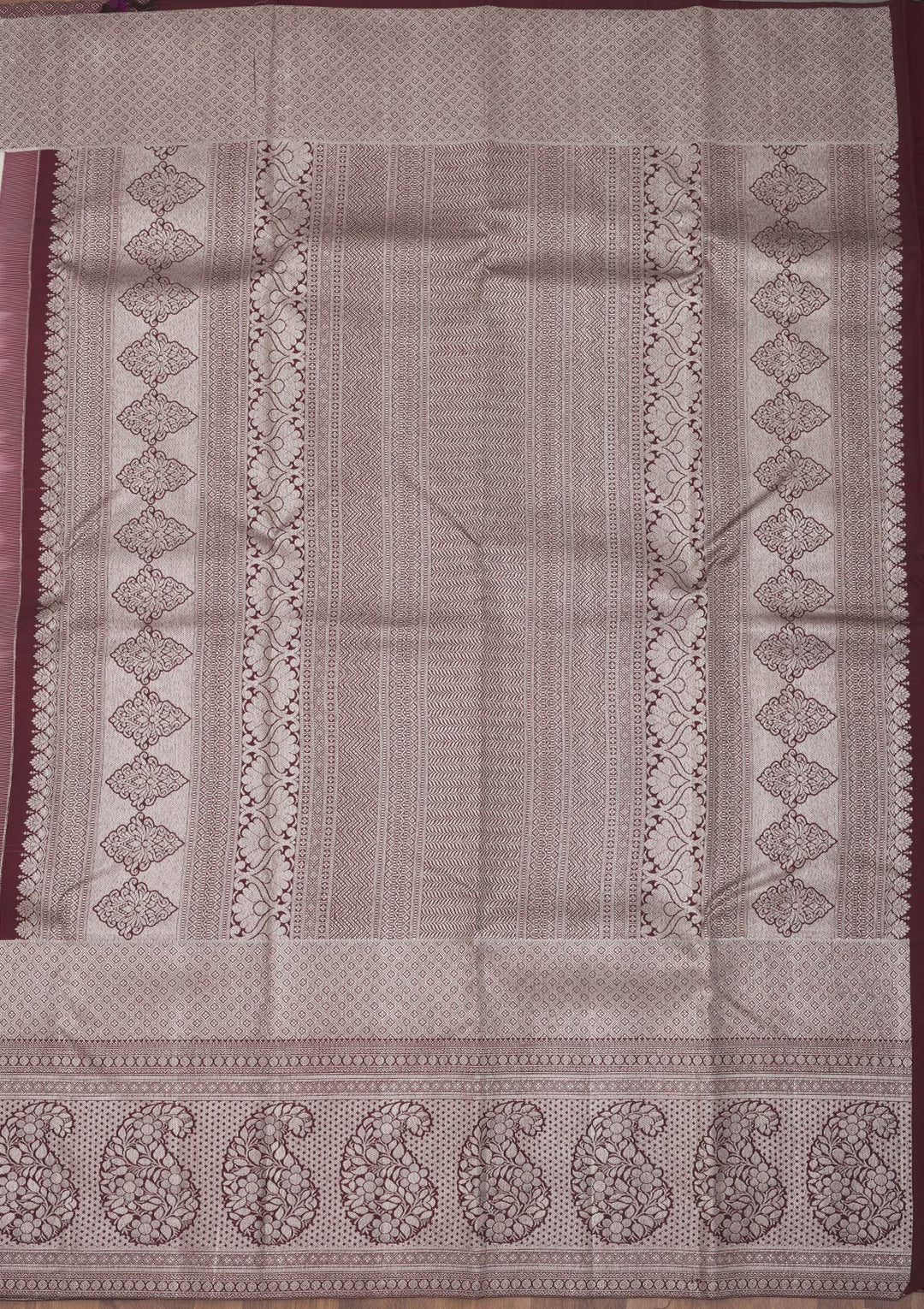 Cream Zariwork Pure Silk Saree