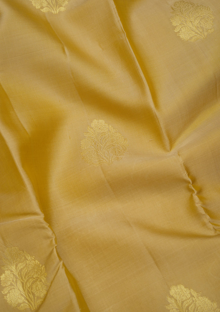 Cream Zariwork Pure Silk Saree