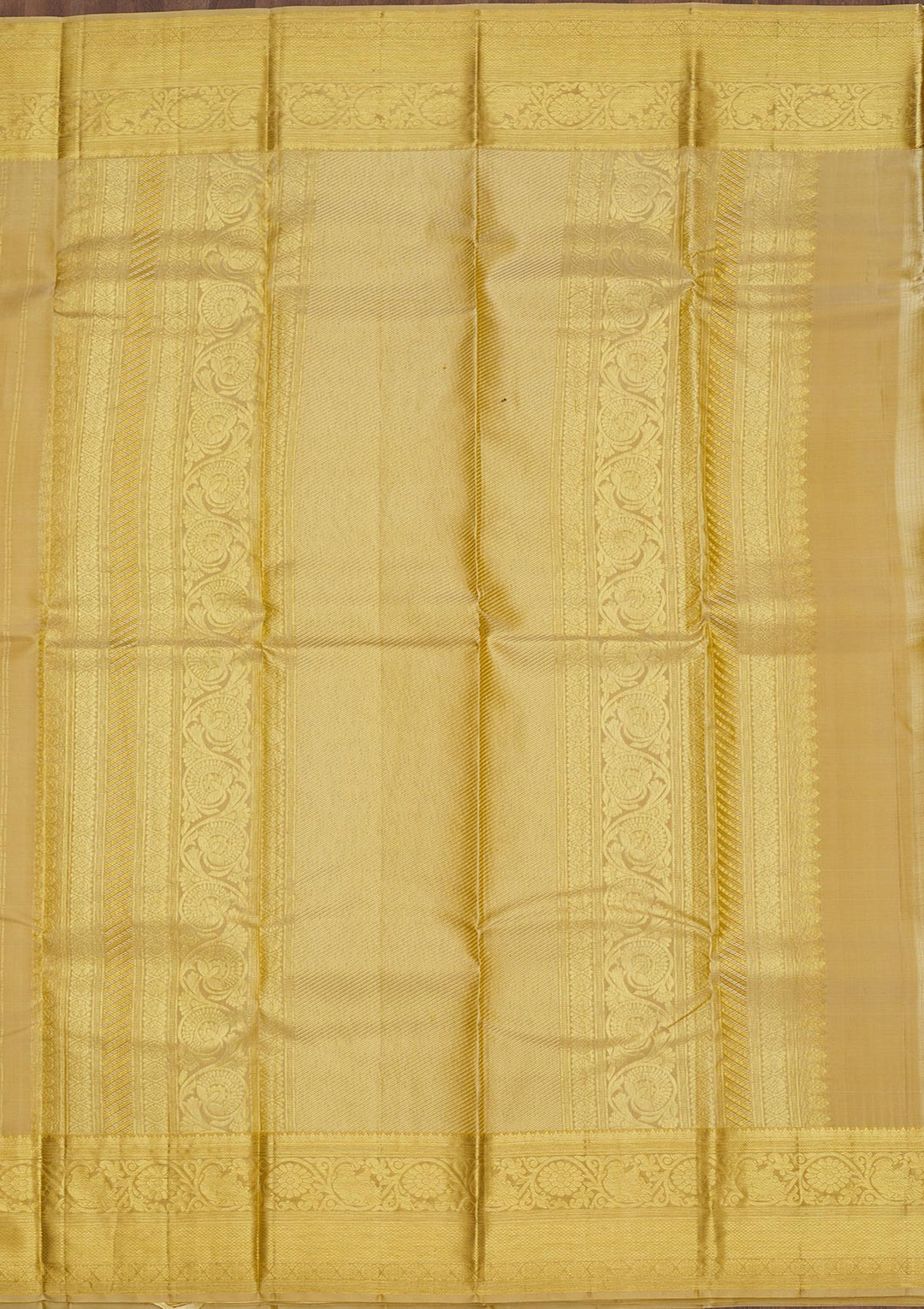 Cream Zariwork Pure Silk Saree