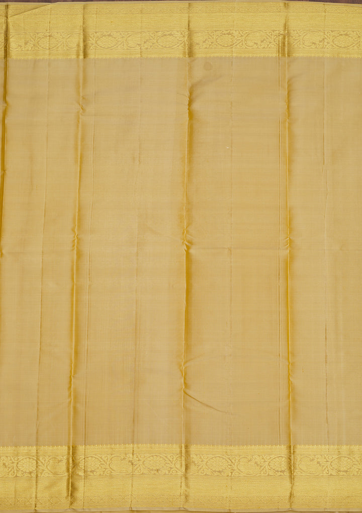 Cream Zariwork Pure Silk Saree