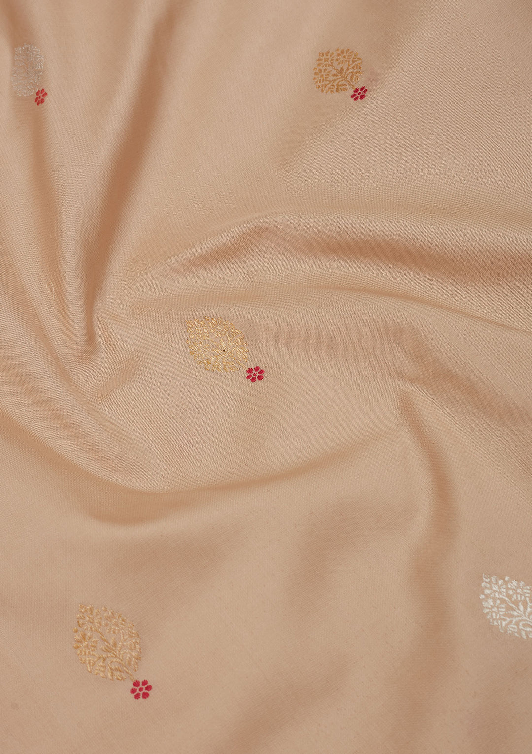 Cream Zariwork Pure Silk Saree
