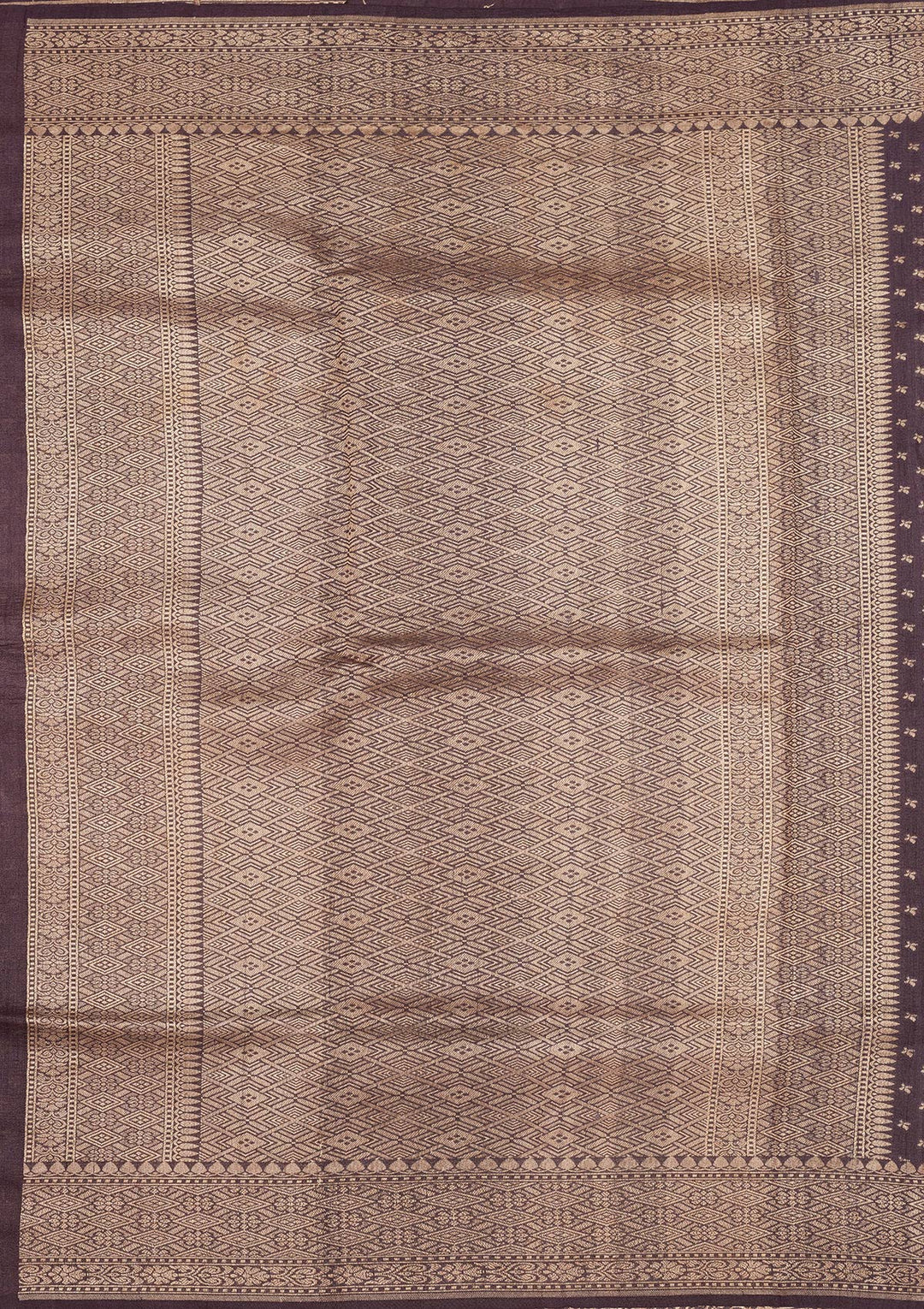 Dark Grey Zariwork Pure Silk Saree