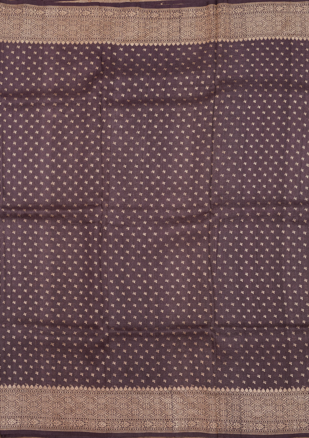 Dark Grey Zariwork Pure Silk Saree