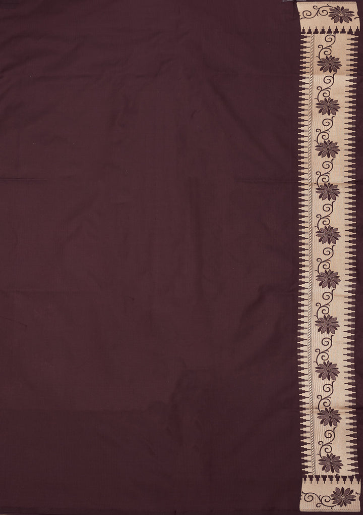 Dark Grey Zariwork Pure Silk Saree