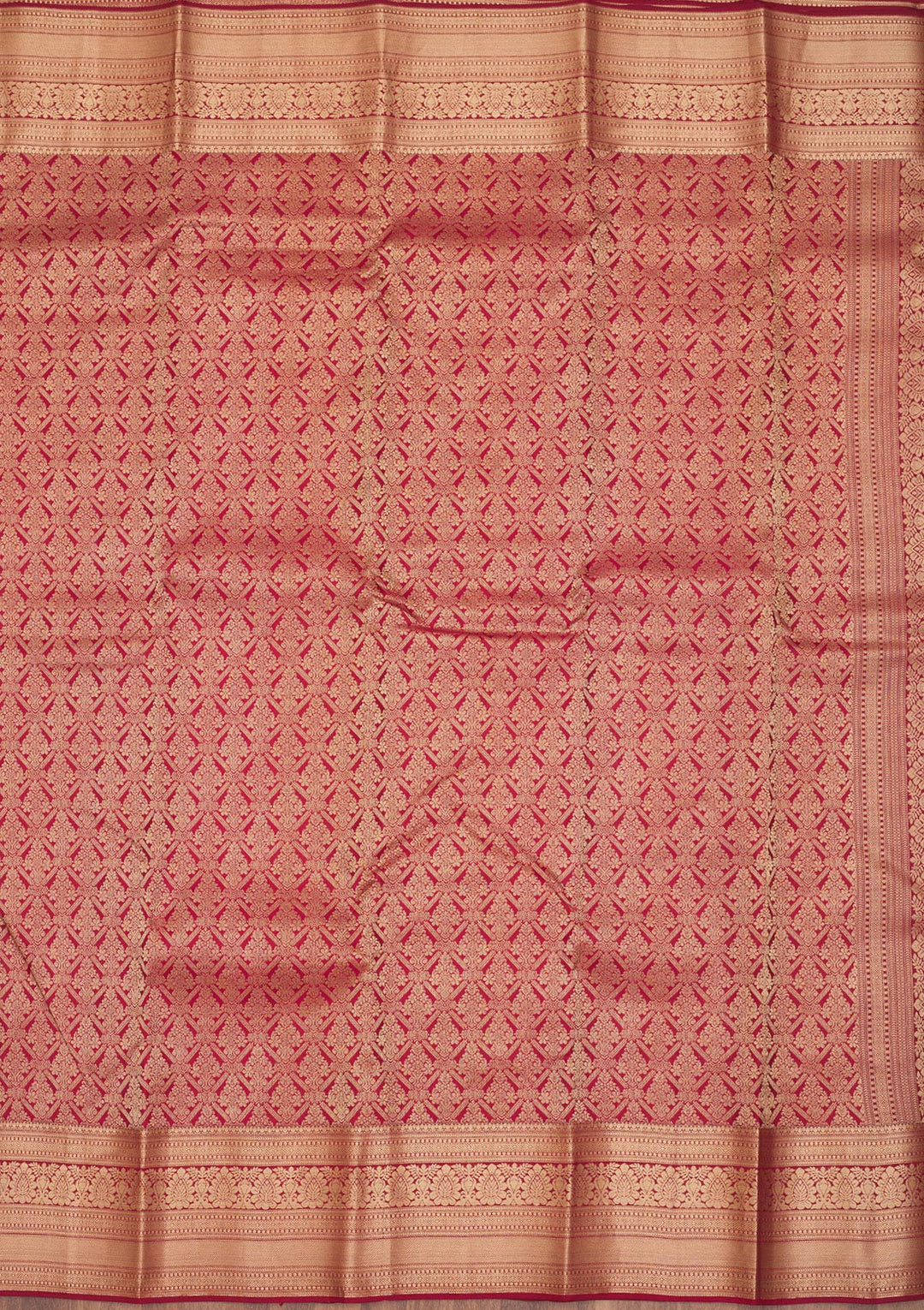 Dark Maroon Zariwork Pure Silk Saree