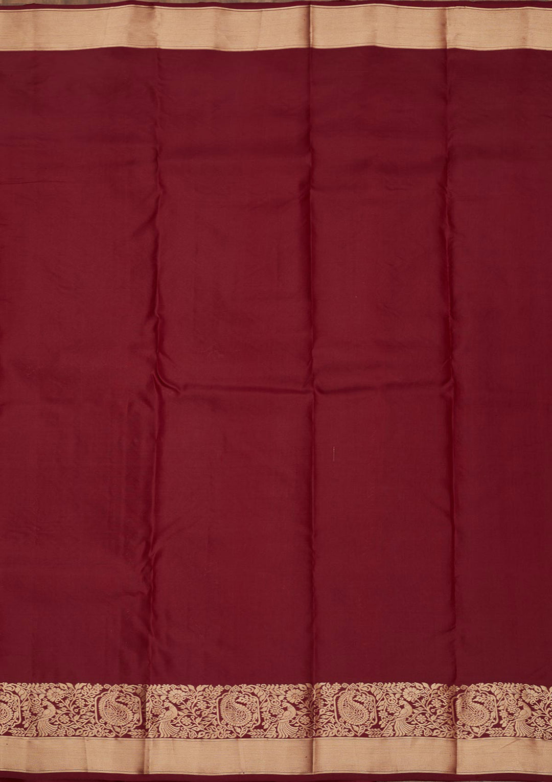 Dark Maroon Zariwork Pure Silk Saree