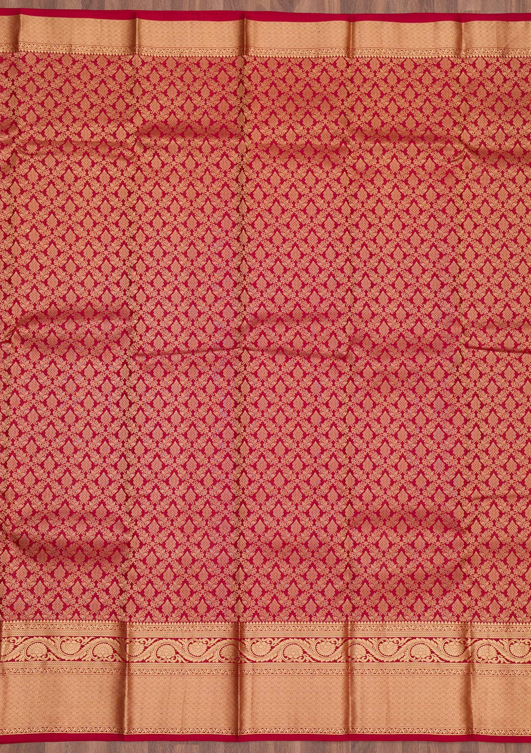 Dark Maroon Zariwork Pure Silk Saree