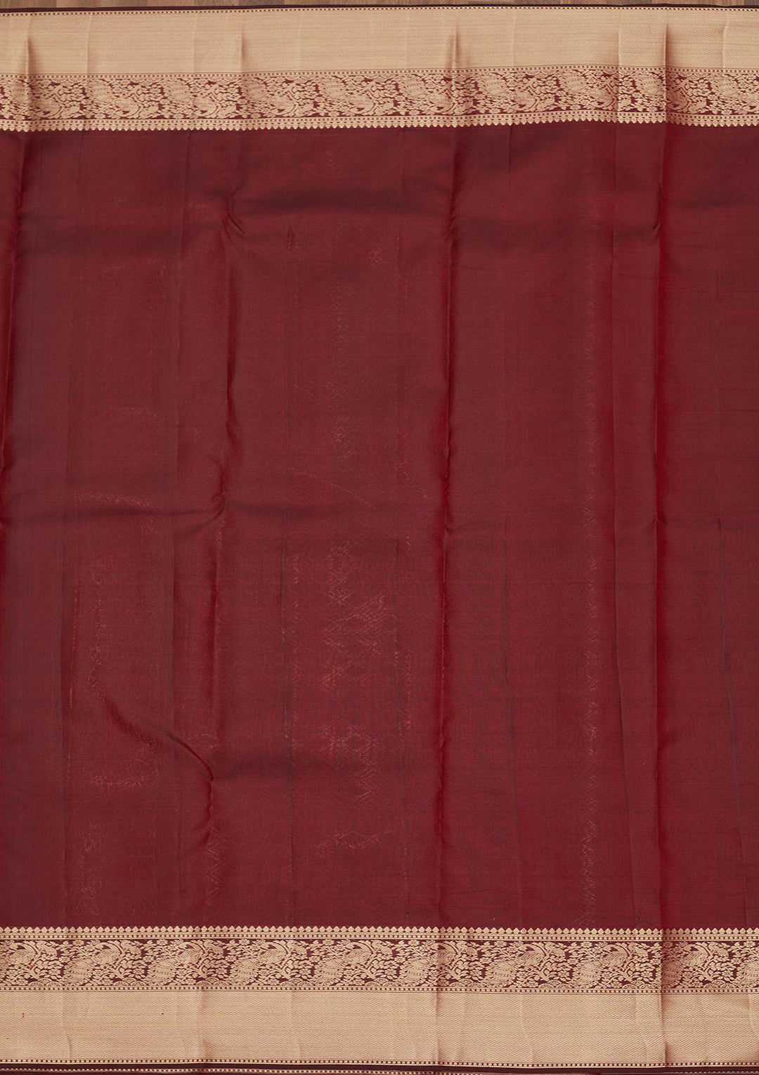 Dark Maroon Zariwork Pure Silk Saree