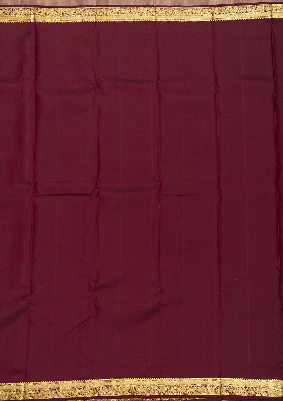 Dark Maroon Zariwork Pure Silk Saree