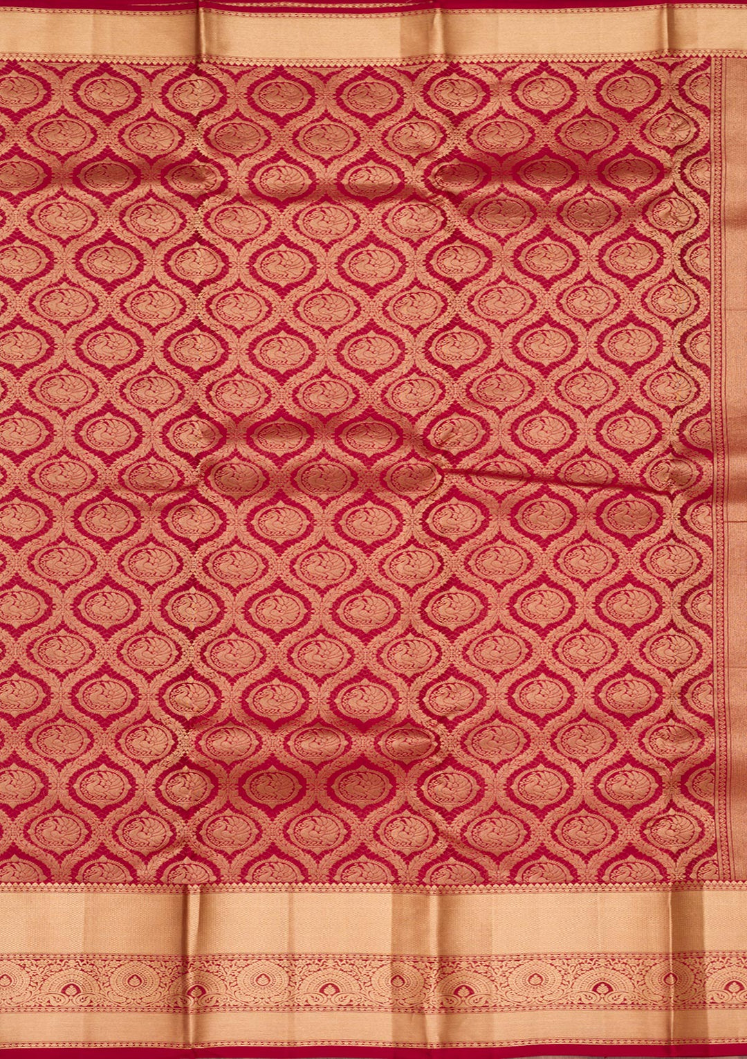 Dark Maroon Zariwork Pure Silk Saree