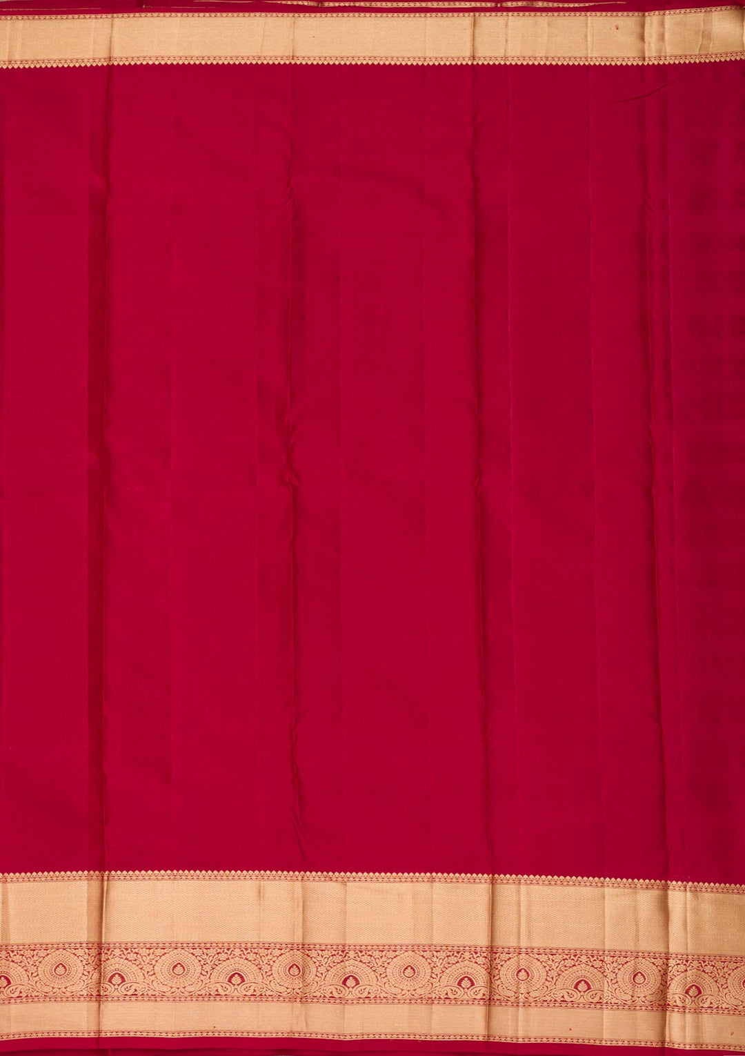Dark Maroon Zariwork Pure Silk Saree