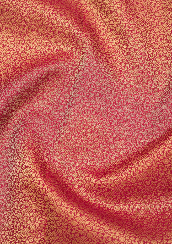 Dark Maroon Zariwork Pure Silk Saree