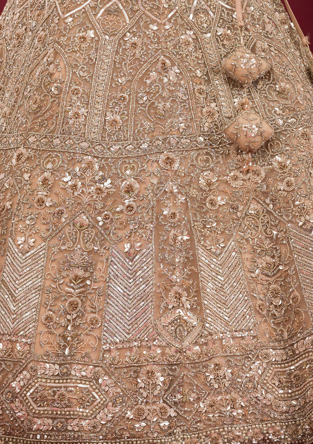 Gold Stonework Net Readymade Lehenga