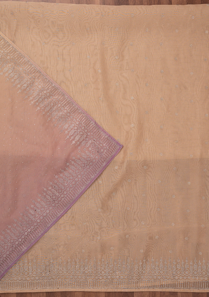 Gold Swarovski Tissue Unstitched Salwar Suit