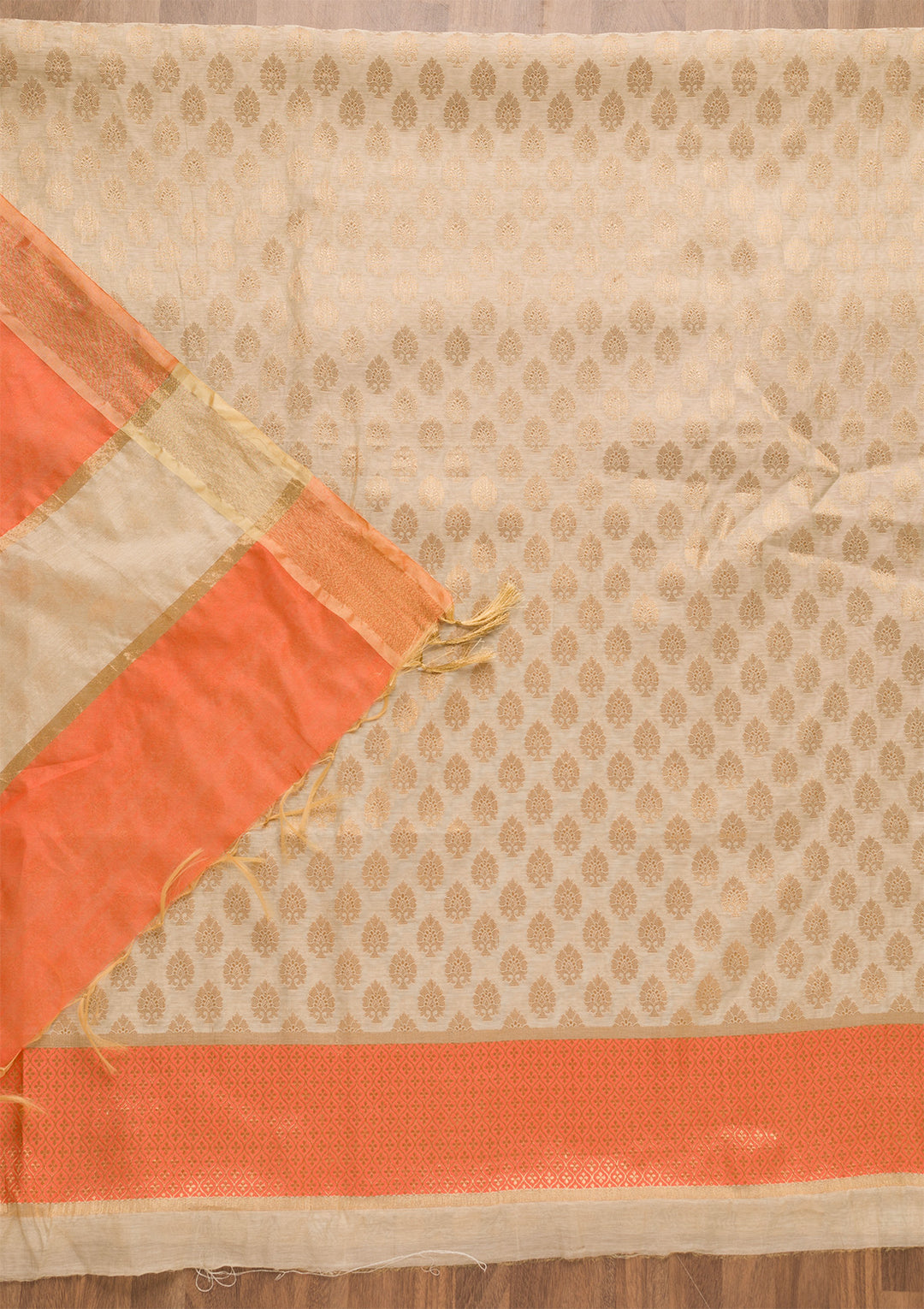 Gold Zariwork Brocade Unstitched Salwar Suit