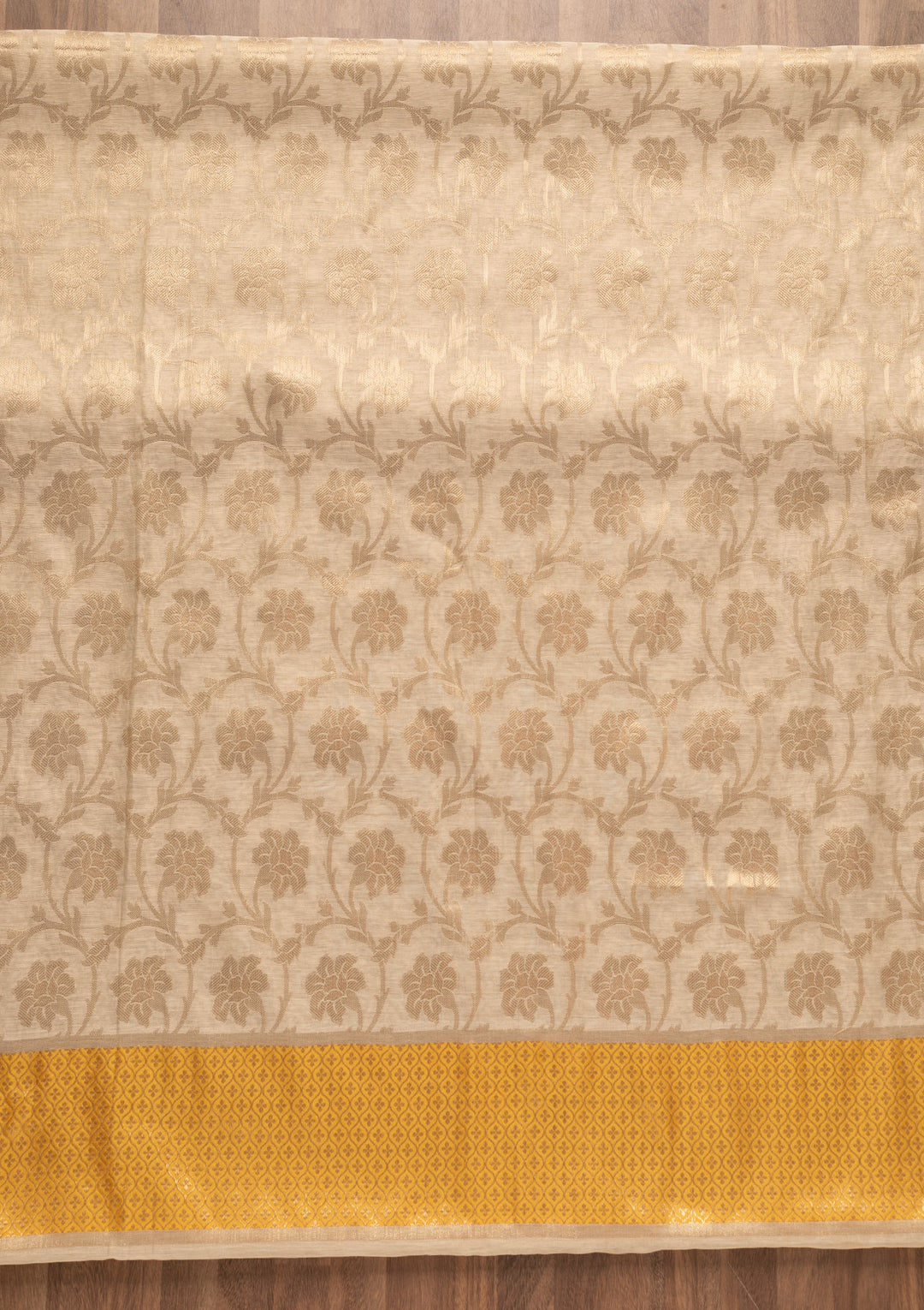 Gold Zariwork Brocade Unstitched Salwar Suit