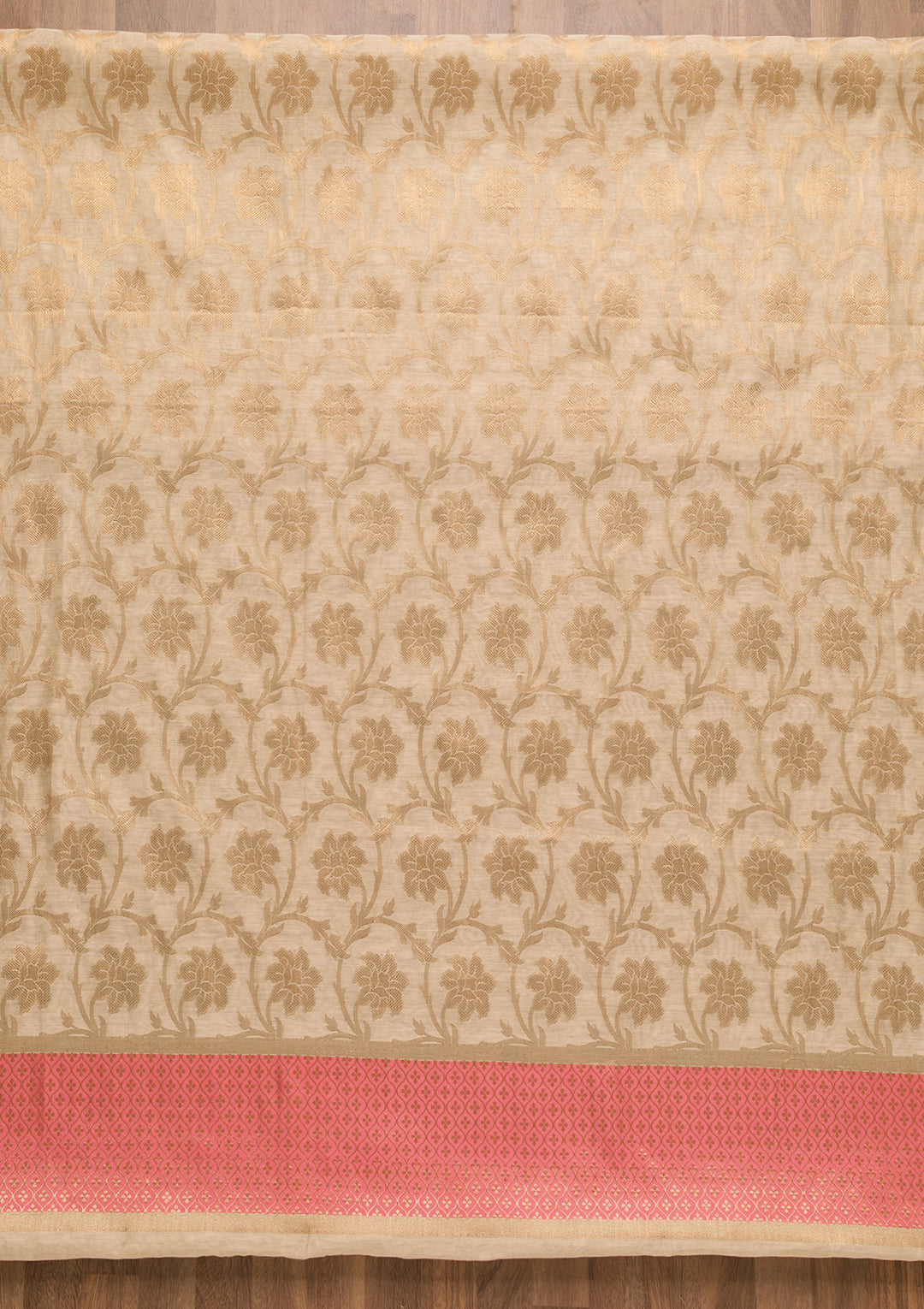 Gold Zariwork Brocade Unstitched Salwar Suit